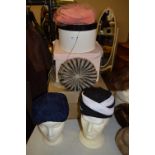 Collection of Vintage Hats & Hat Boxes