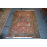 Middle Eastern Patterned Rug 76 X 50 Inches