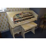 Wurlitzer Triple Keyboard Organ with Stool