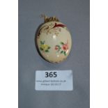 Small Floral Painted Pottery Pomander