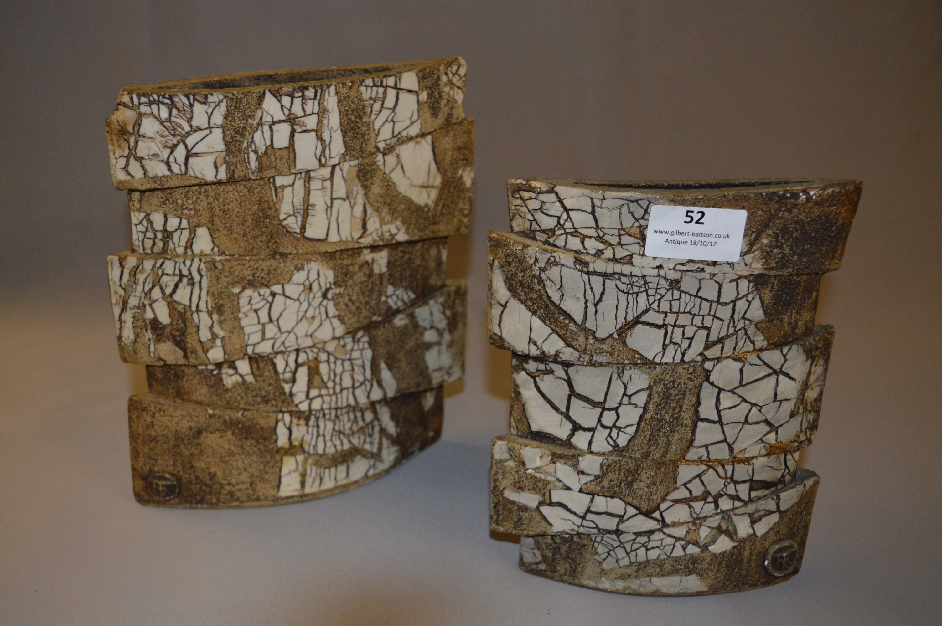 Studio Pottery Vases in Form of Silver Birch Logs