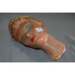 1930's Plaster Wall Pocket of a Lady's Head