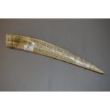 Reproduction Tusk Scrimshaw