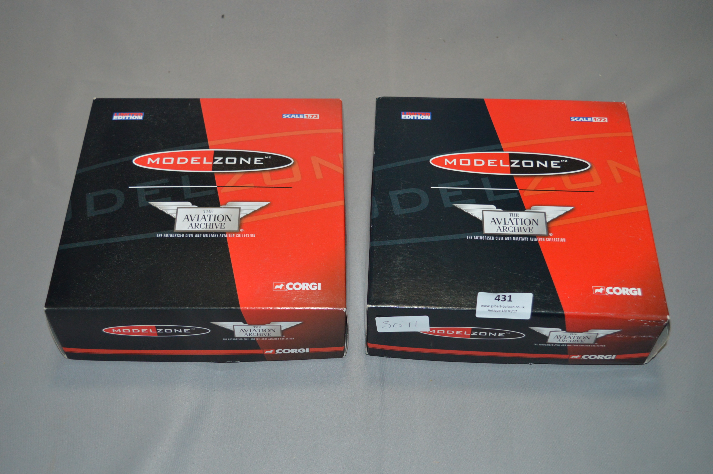 2 Corgi Modelzone Aviation Archive Limited Edition Model Aircrafts