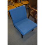 1960's Blue Upholstered Low Chair