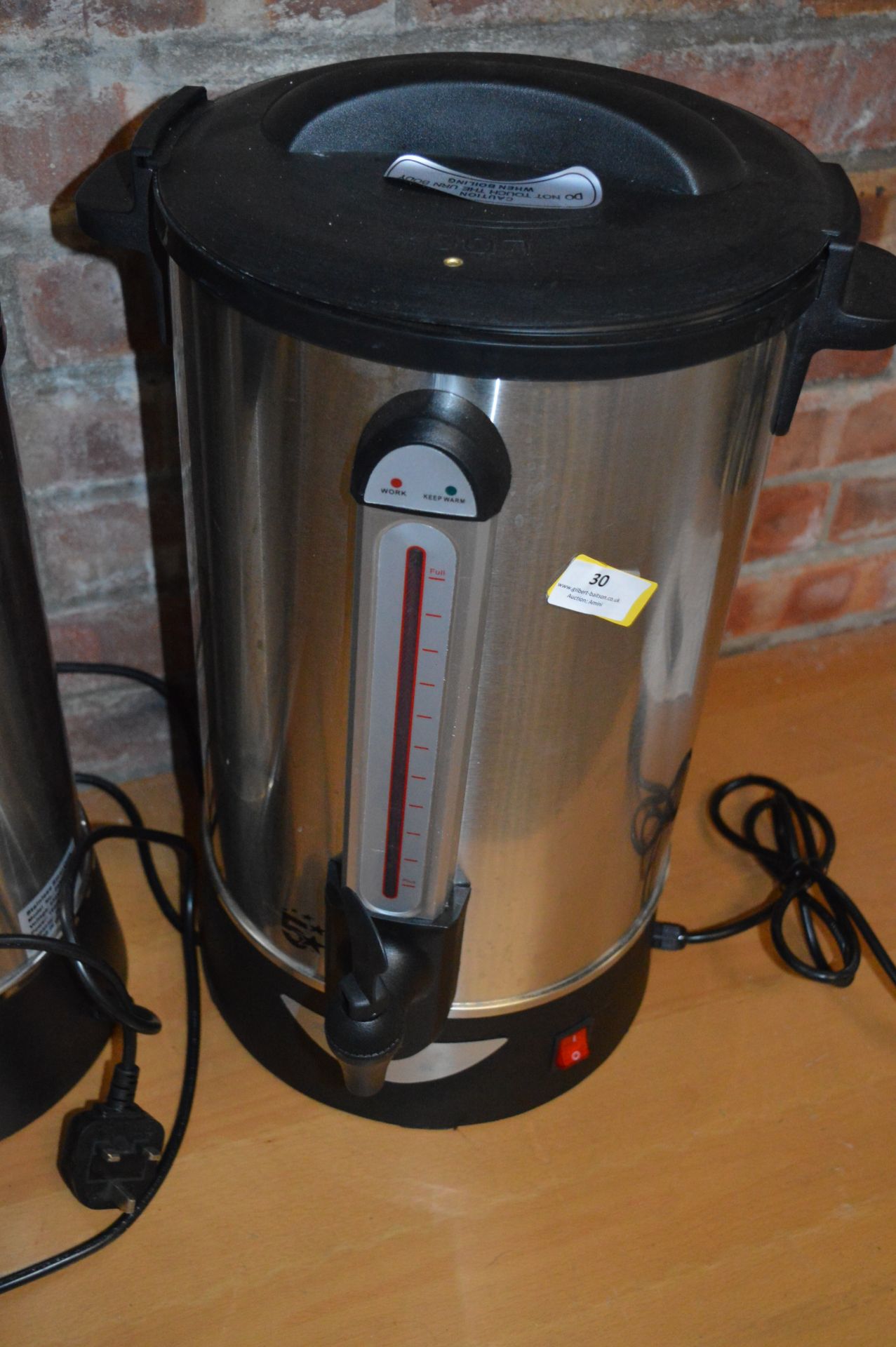 *Brushed Stainless Steel Water Boiler 20L