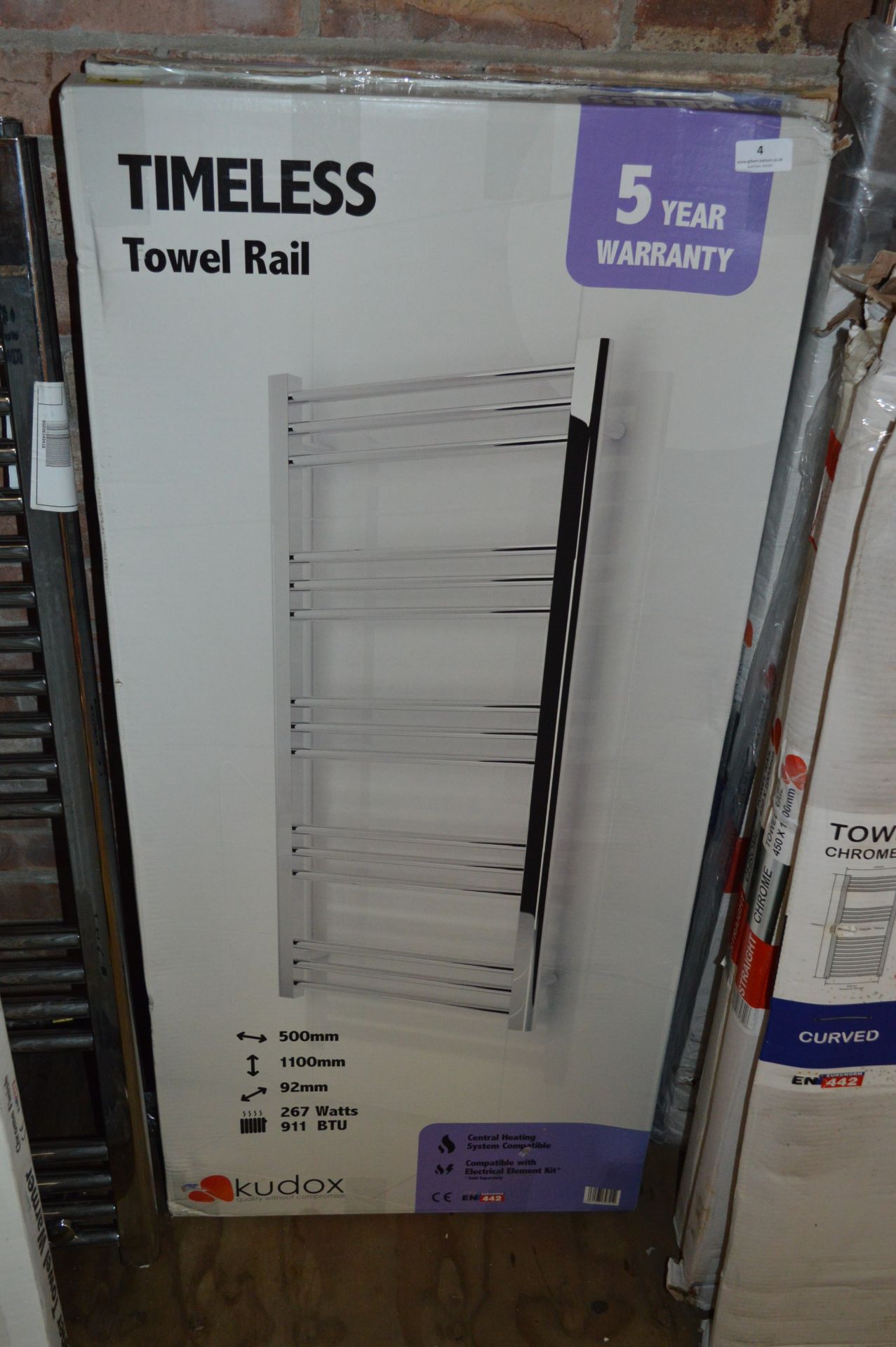 *Kudox Timeless Towel Rail 500x1100mm