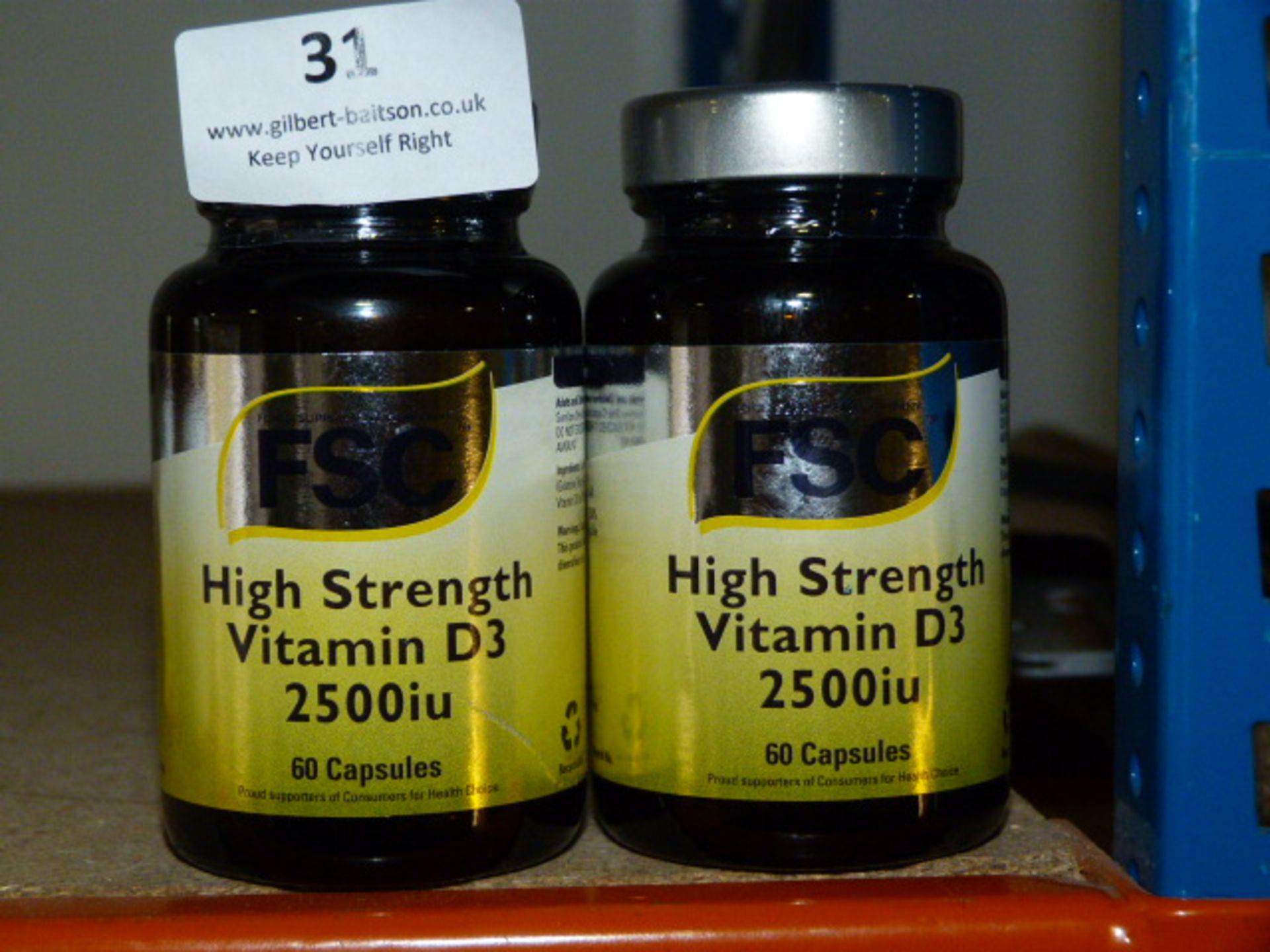 *2 x 60 Capsules of FSC High Strength Vitamin D3