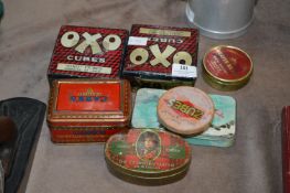 Collection of Vintage Tins Including Oxo
