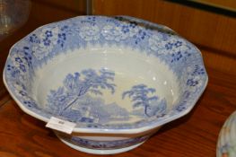 Blue & White Decorative Wash Bowl