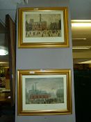 Pair of Gilt Framed L.S. Lowry Prints