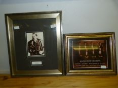 Framed Photo "John L.Sullivan" and an American Baseball Print