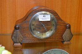 Small Oak Mantel Clock