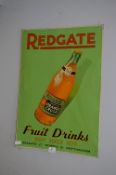 Vintage Metal Advertising Sign "Redgate Orange Crush"
