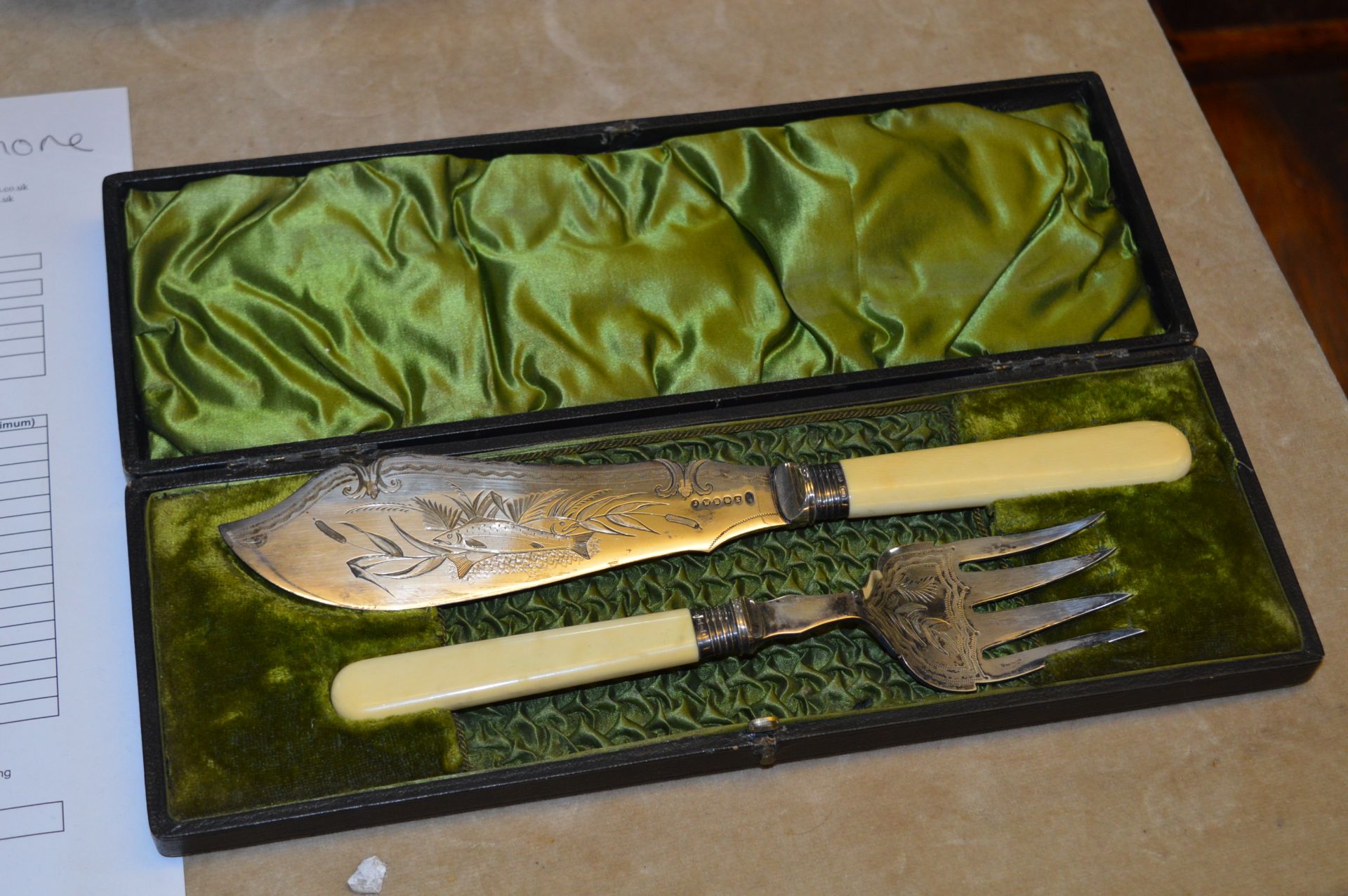 Cased Silver Plated Fish Serving Set