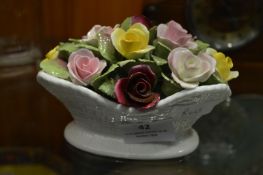 Coalport Pottery Flower Basket Ornament
