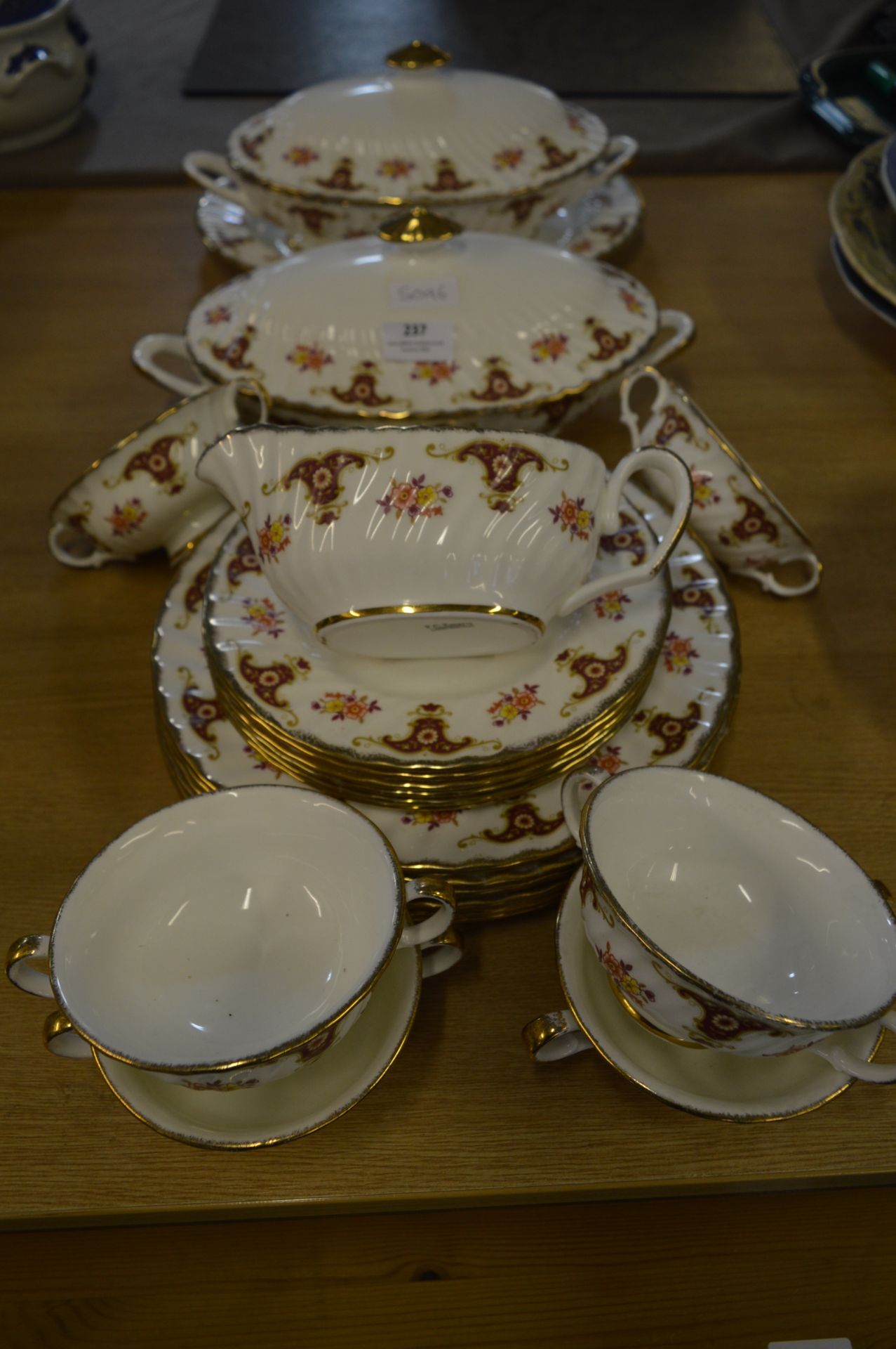 Longport Floral Decorated Dinnerware, Tureens, Plates, etc.