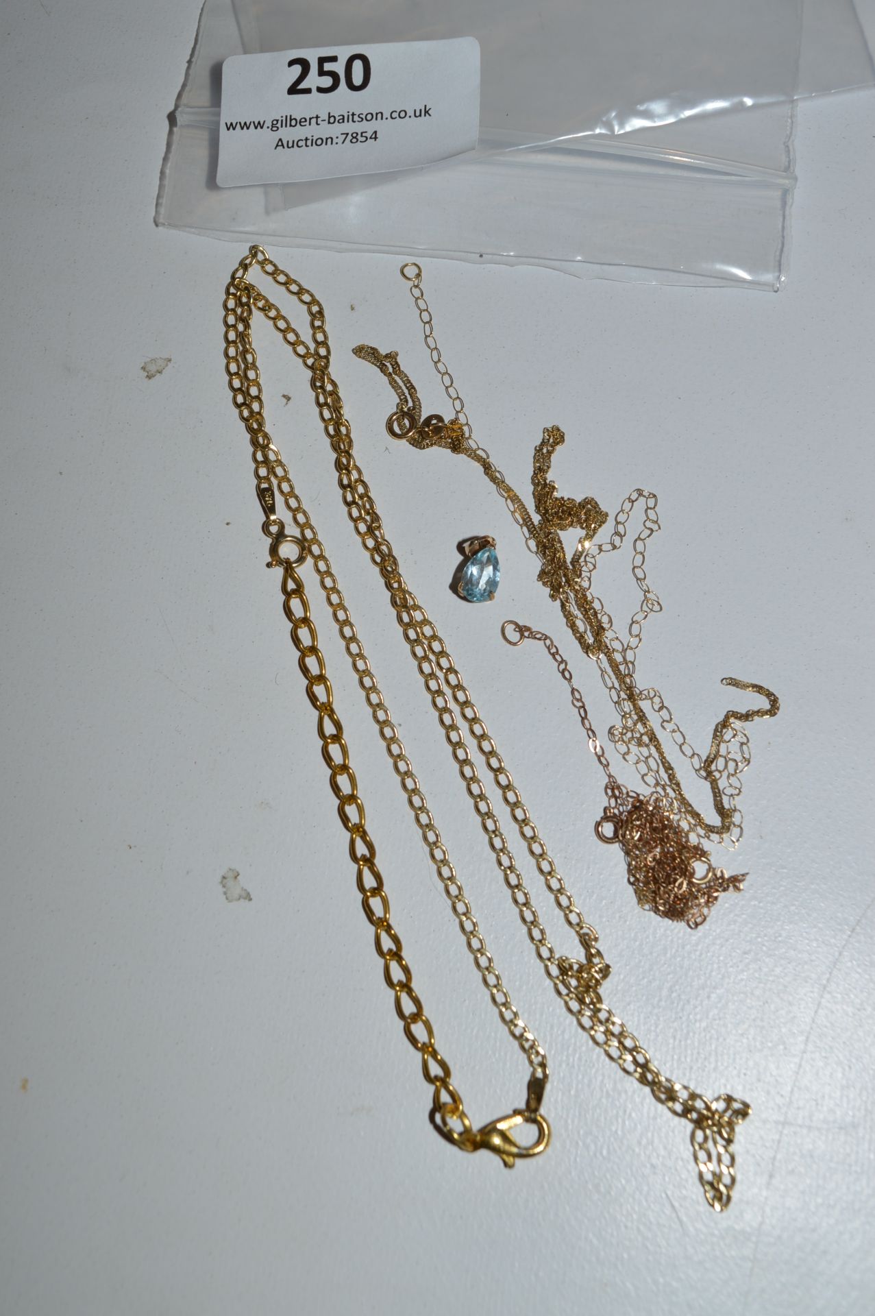 Two 9cT Gold Necklace Chains - 4.9g Approx.