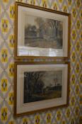 Pair of Gilt Framed Hunting Prints