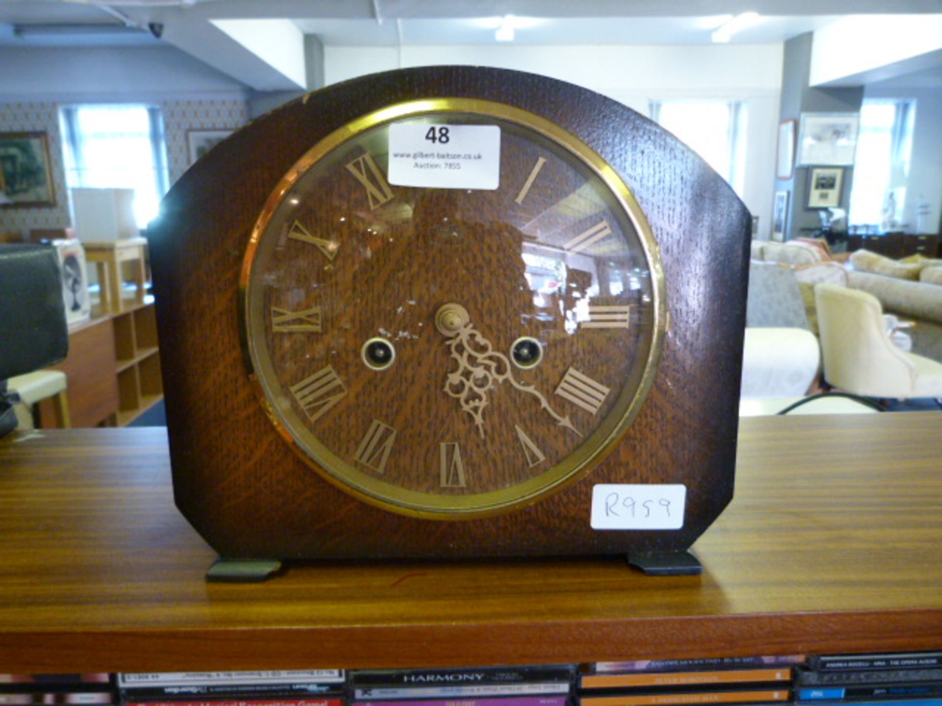 Oak Cased Mantel Clock
