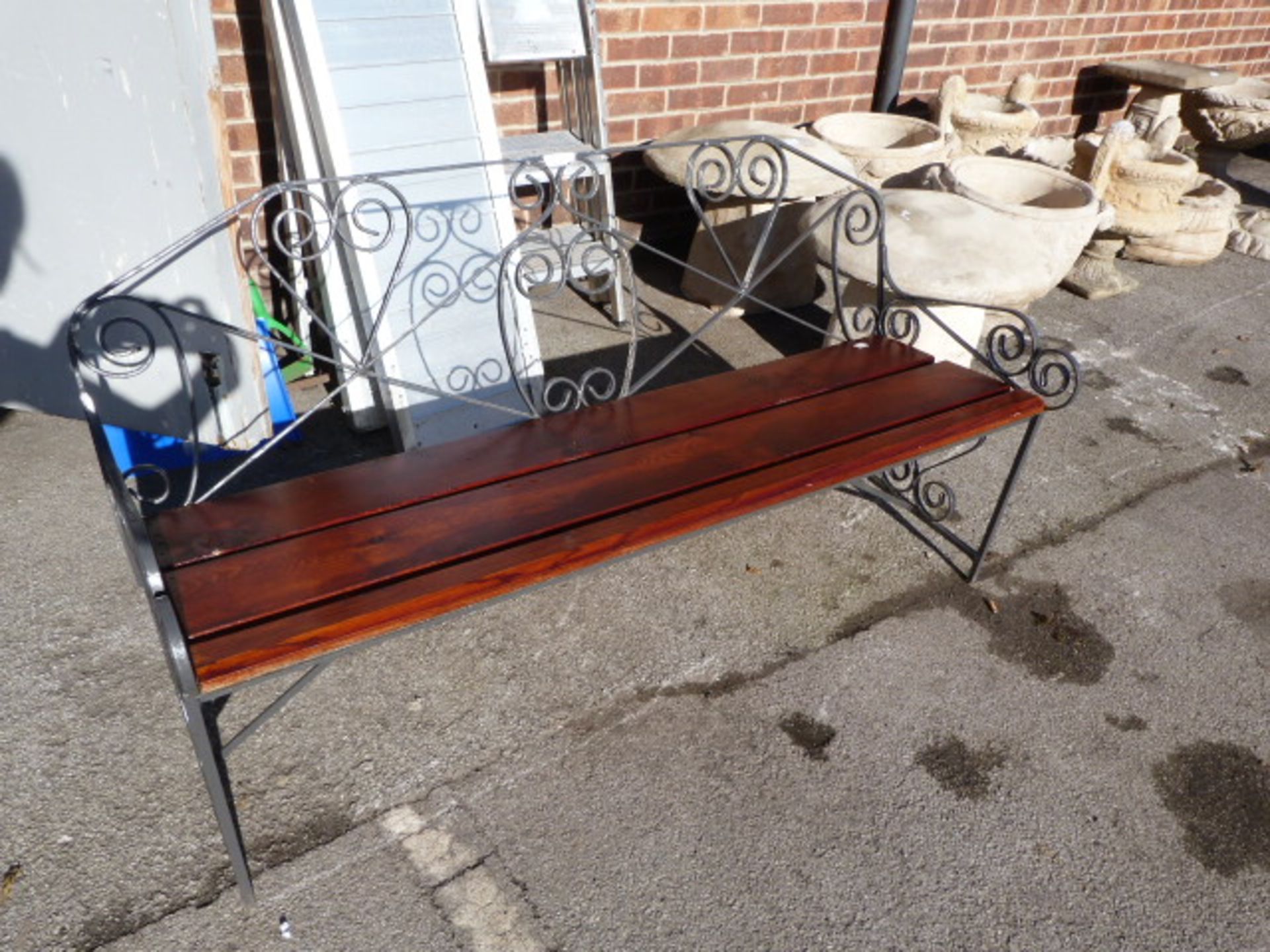 Wrought Metal Garden Bench