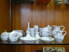 Floral Decorated Pottery, Trinket Trays, Vases, Dishes, etc.