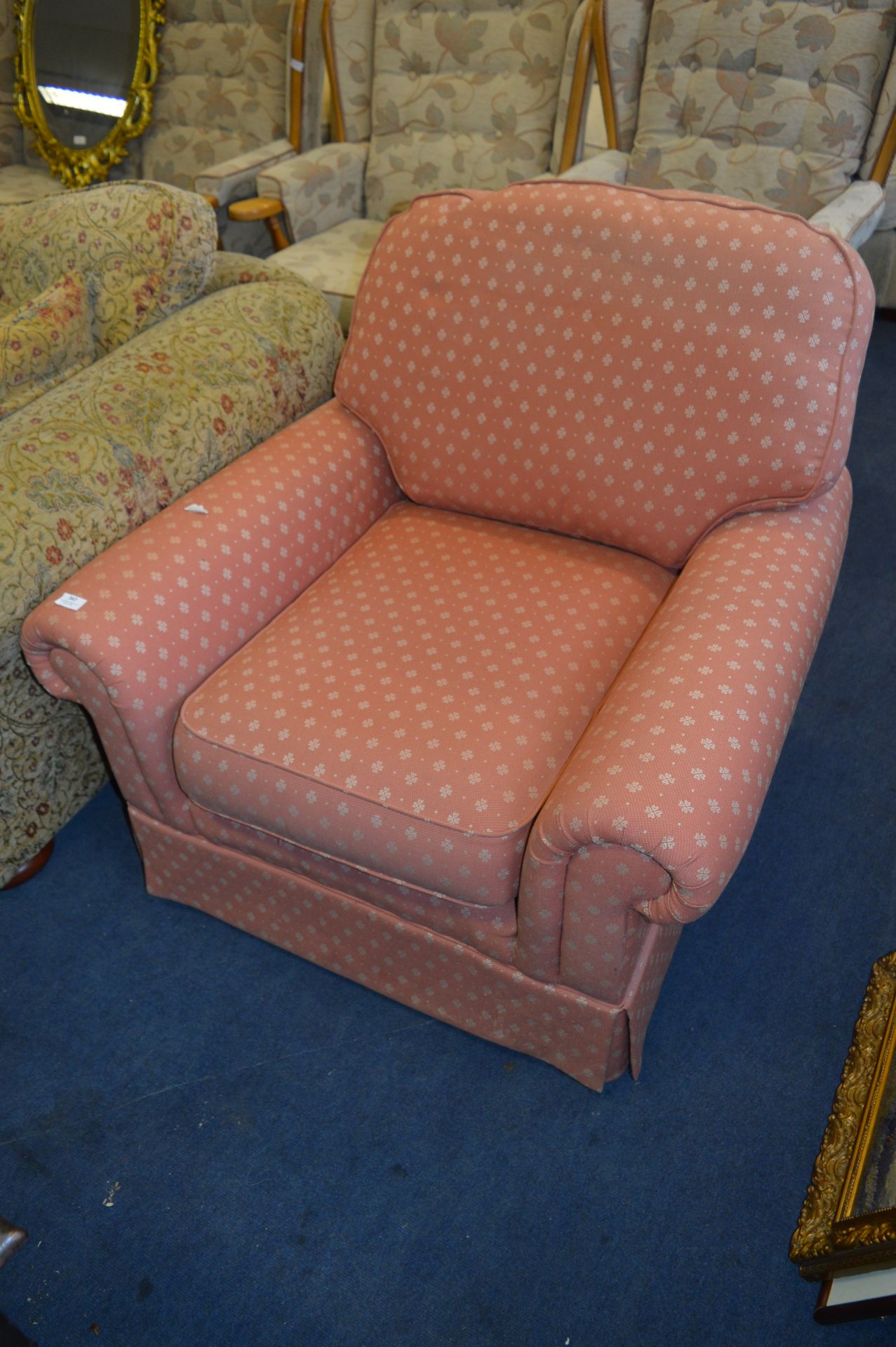 Terracotta Upholstered Armchair