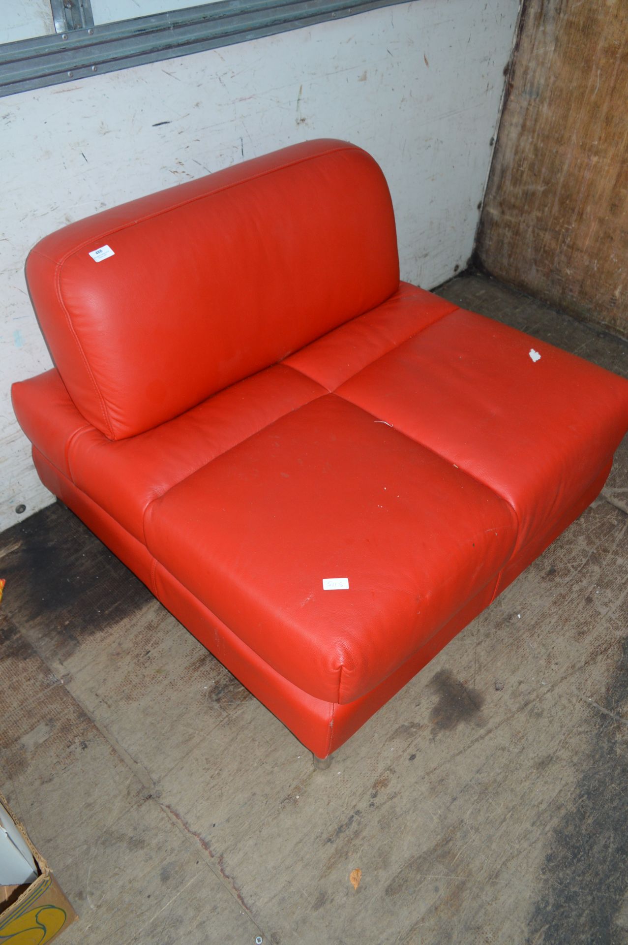 Red Leather Reception Chair