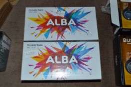 Two Alba Portable Radios