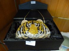 Ladies Tigers Austrian Crystal Handbag