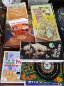 Selection of Vintage Board Games Including Kerplunk, Game of Headache, Monopoly, etc.