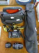 Nikon F4001 Camera with Sigma Lenses, Carry Case and Tripod