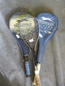 Three Slazenger Tennis Rackets