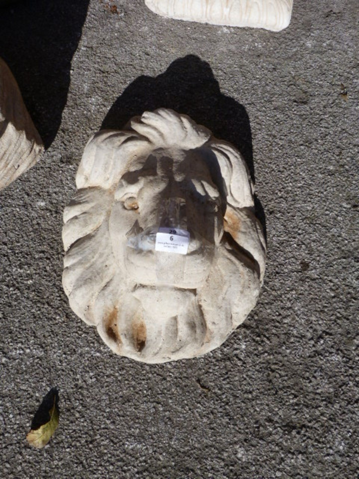 Reconstituted Limestone Lion Wall Mask