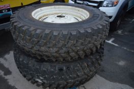 *Pair of Nokian 440/80R34 Tractor Road Tyres on Eight Stud Steel Rims