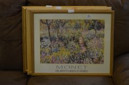 Three Framed Monet Prints