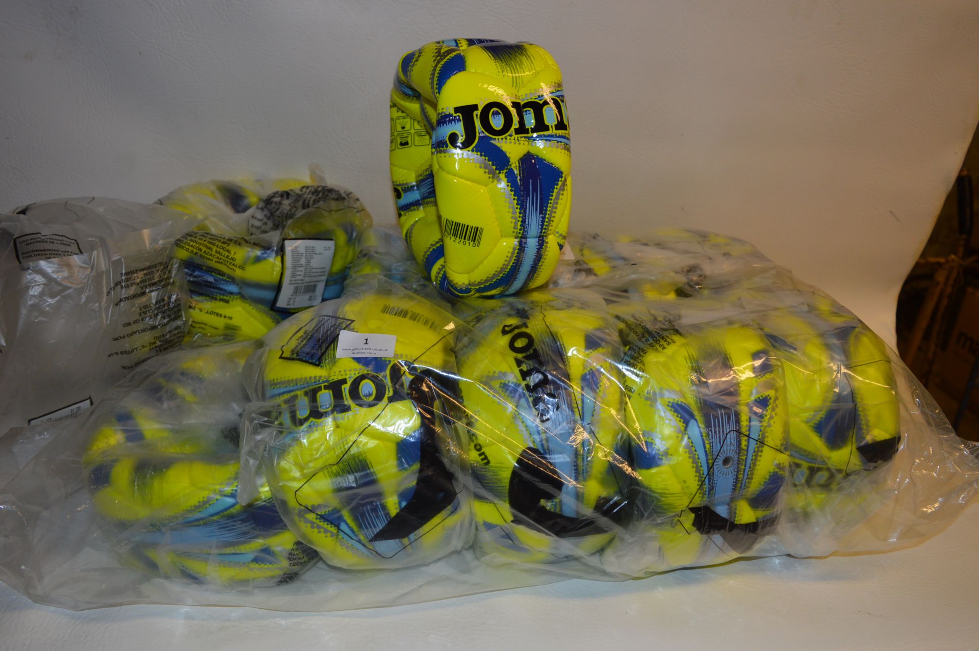*Bag Containing 12 Joma Dalai Soccer Ball (Yellow & Navy)