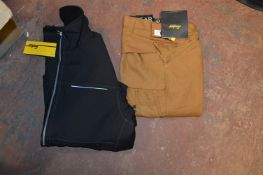 *Pair of Snickers Work Trousers Size: 32W 33L (Tan) and a Medium Soft Shell Jacket