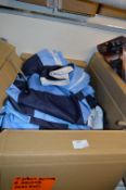 *Seven Sports Shirts and Six Pairs of Shorts (Pale & Dark Blue Striped)