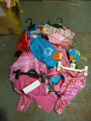 Box Containing 25 Pieces of Children's Swimwear; TU, George, etc.