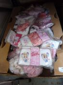 Box Containing 57x Three Packs of Girl's Barbie Briefs Size: 3-4 Years