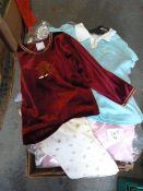 Box of Seven Pairs of Girls Pajamas and Eleven Girls Tops Size: 4-5 to 11-12
