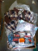 Box Containing Twenty Six Items of Boy's Clothing; T-Shirts, Knitted Tops, Padded Shirts, etc. (