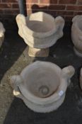 Pair of Garden Urns on Plinths