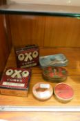 Collection of Vintage Tins Including Oxo