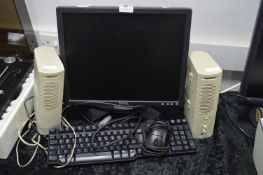 Dell Monitor, Keyboard, Mouse and a Pair of Multi Media Speakers