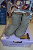*Kid's Shearling Boots (Grey) - Size:13