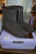 *Kid's Shearling Boots (Grey) - Size:1