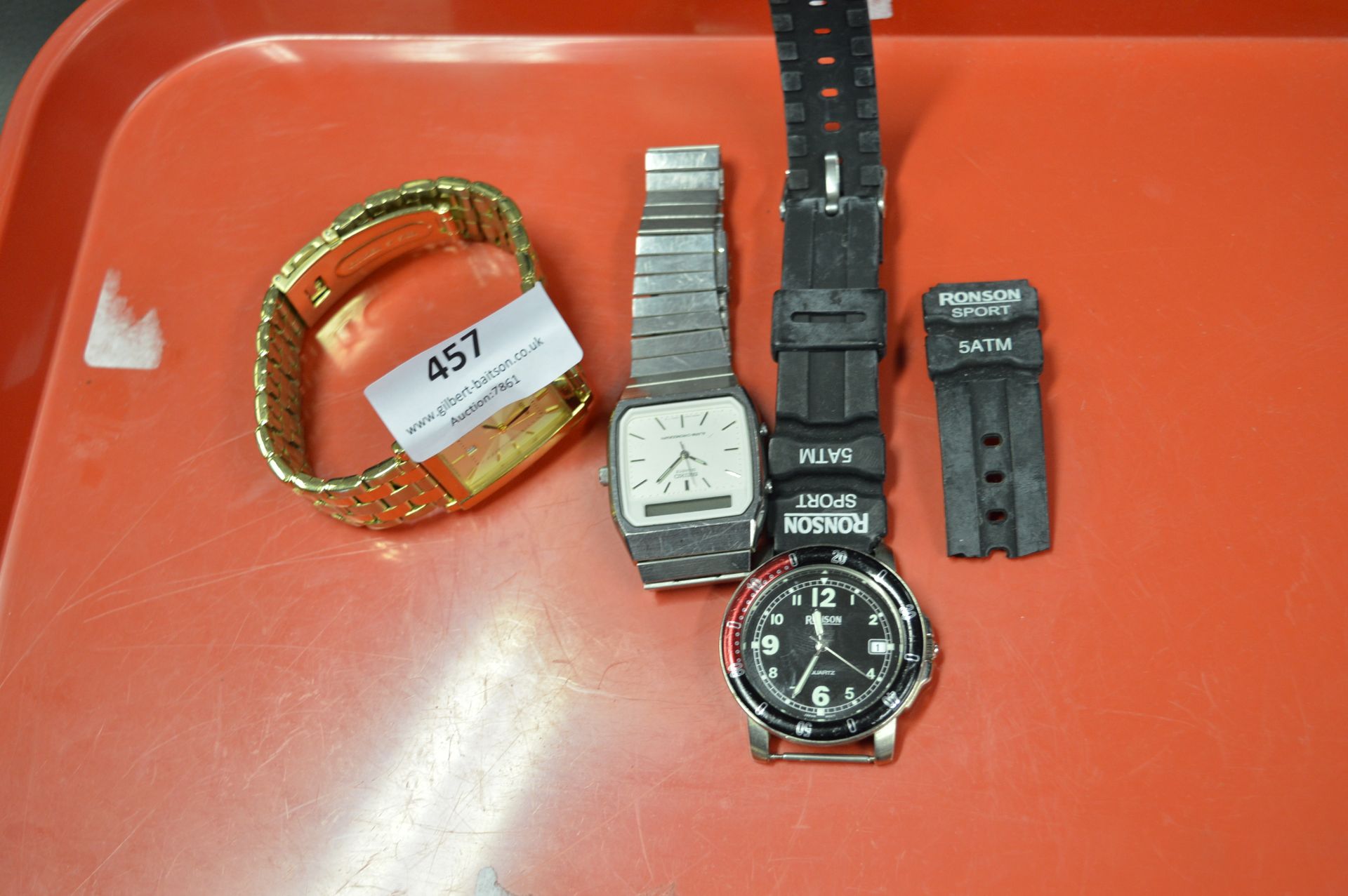 Three Wristwatches; Ronson, Seiko and Citizen