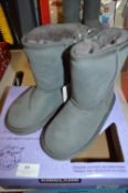 *Kid's Shearling Boots (Grey) - Size:10